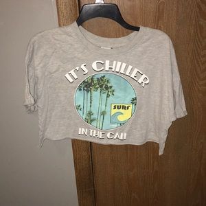 Graphic tee crop top